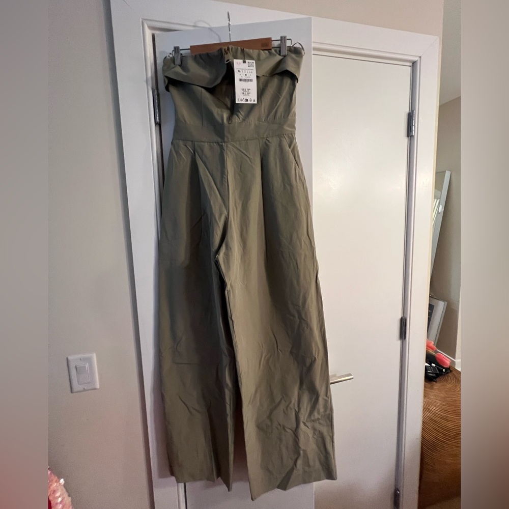 Zara Olive Green khaki Jumpsuit